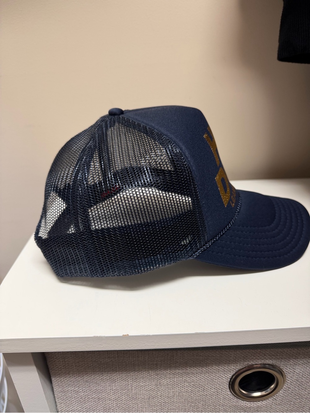 HEY DOLL Trucker Hat with Gold Foil Text - Picture 4 of 5